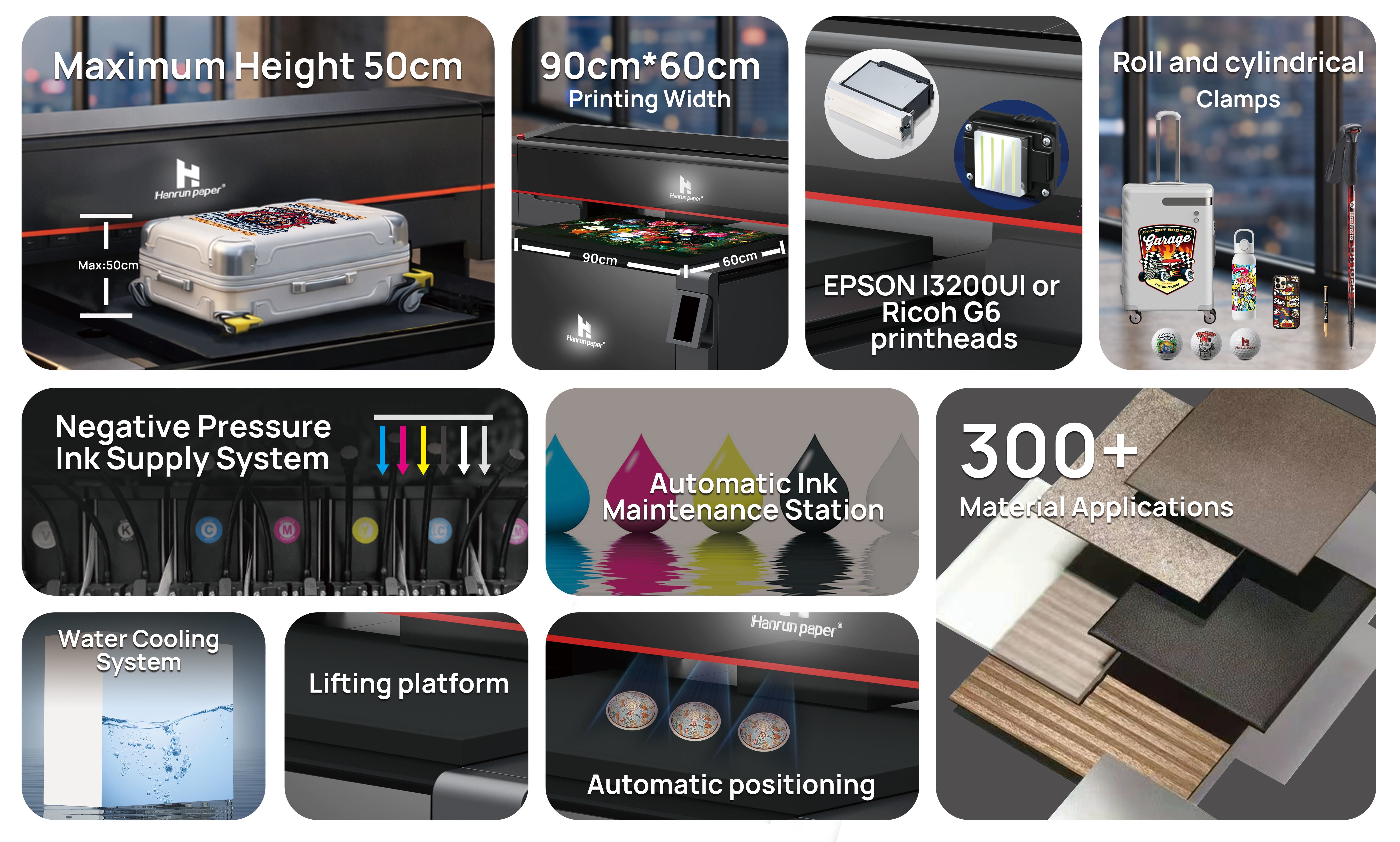 طابعة رفع ذات منصة متعددة الوظائف UV-H9060